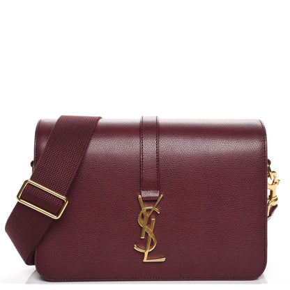 Saint Laurent Textured Calfskin Medium Classic Monogram Universite Bag Dark Red 1 of 8