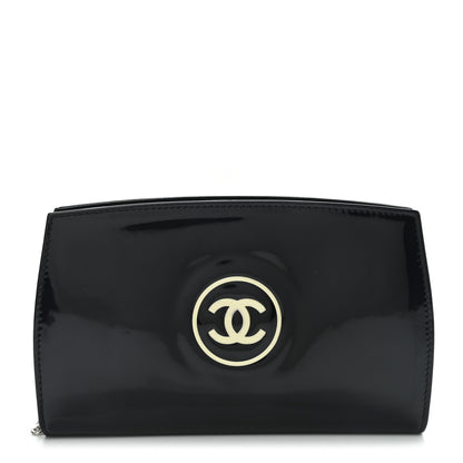 Chanel Patent CC Trousse Maquil Yen Wallet Black 1 of 10
