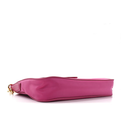 Prada Tessuto Nylon Saffiano Bandoliera Crossbody Bag Fuxia 4 of 9