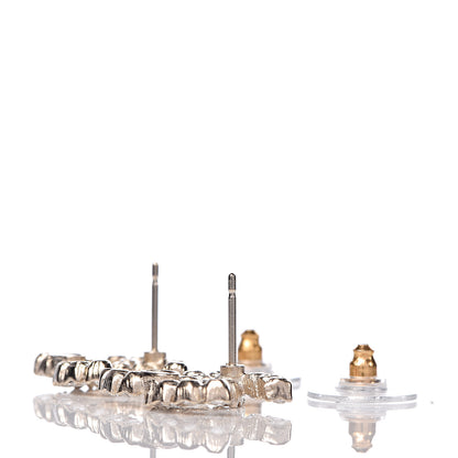 Chanel Crystal CC Earrings Gold 3 of 5