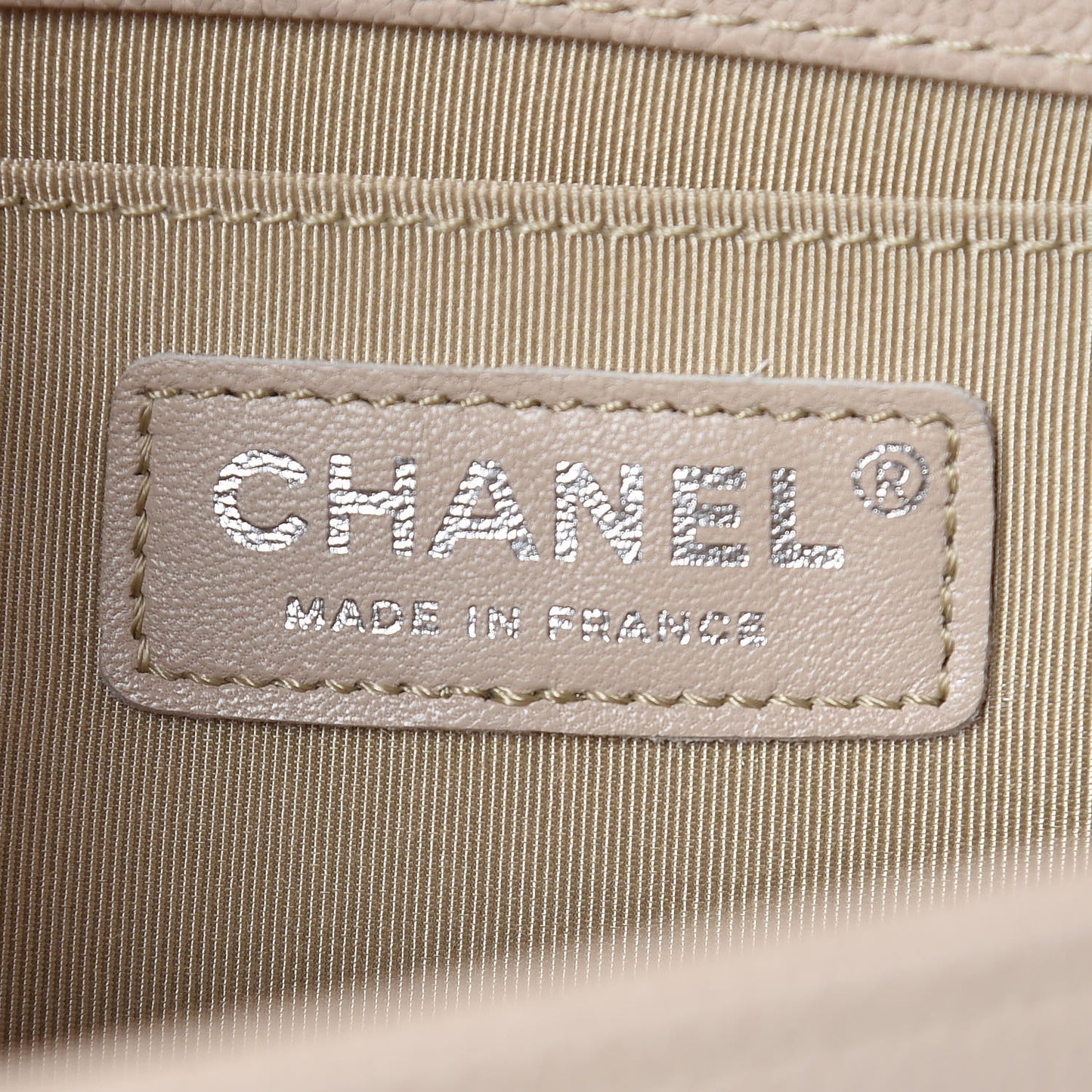 Caviar Quilted Medium Boy Flap Beige