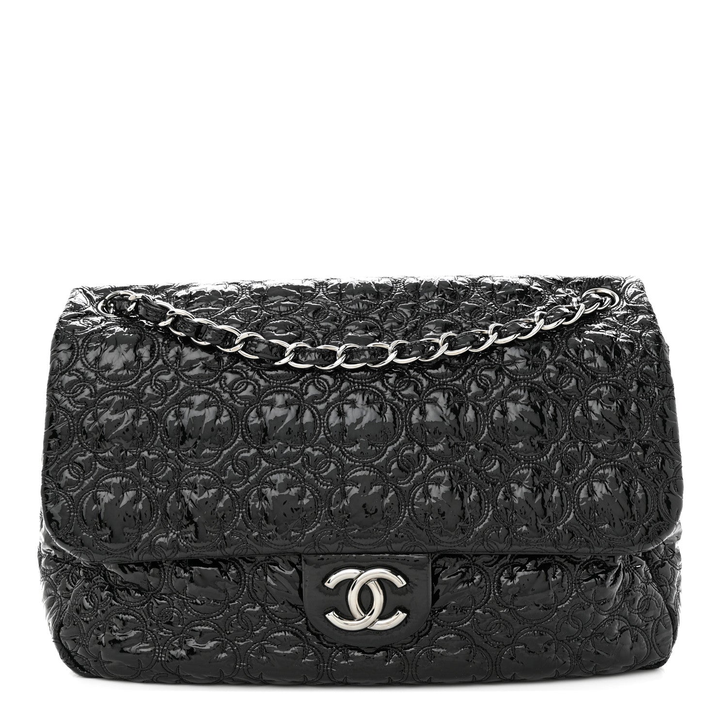 Chanel Vinyl Rock In Moscow Single Flap Black 1 of 10