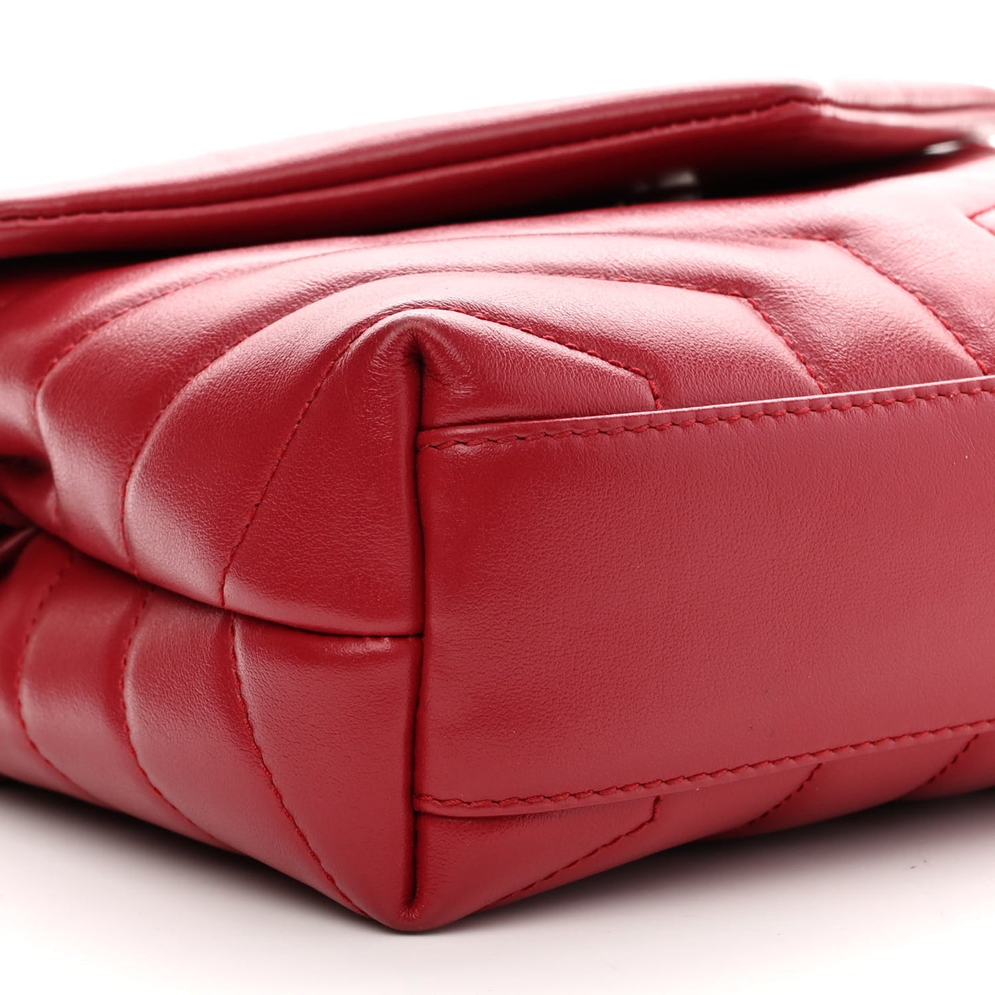 Calfskin Y Quilted Monogram Toy Loulou Monogram Crossbody Bag Red