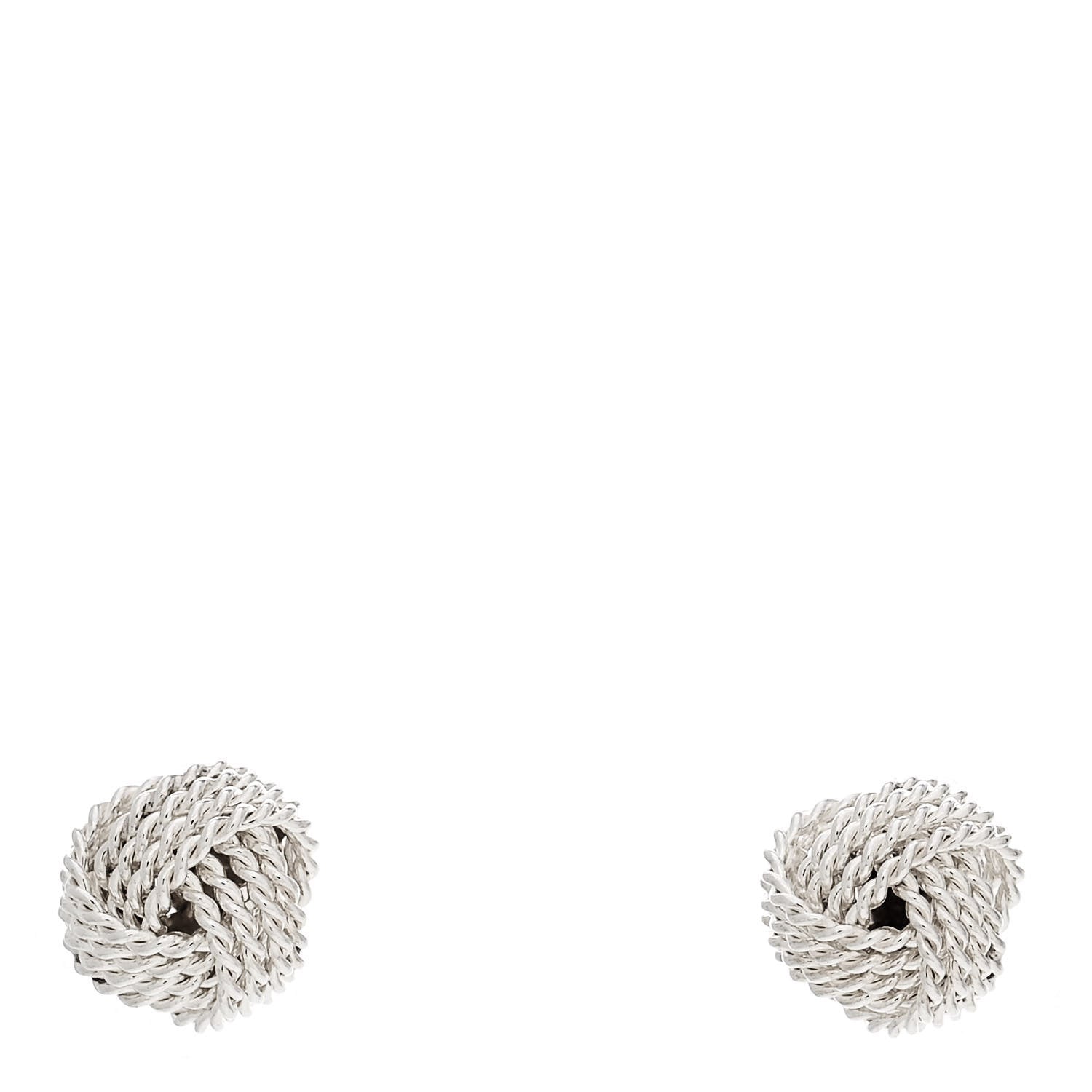 Tiffany Sterling Silver Twist Knot Earrings 1 of 4