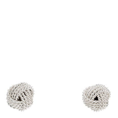 Tiffany Sterling Silver Twist Knot Earrings 1 of 4