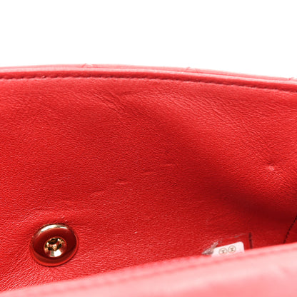 Chanel Lambskin Quilted Mini Rectangular Flap Red 10 of 16
