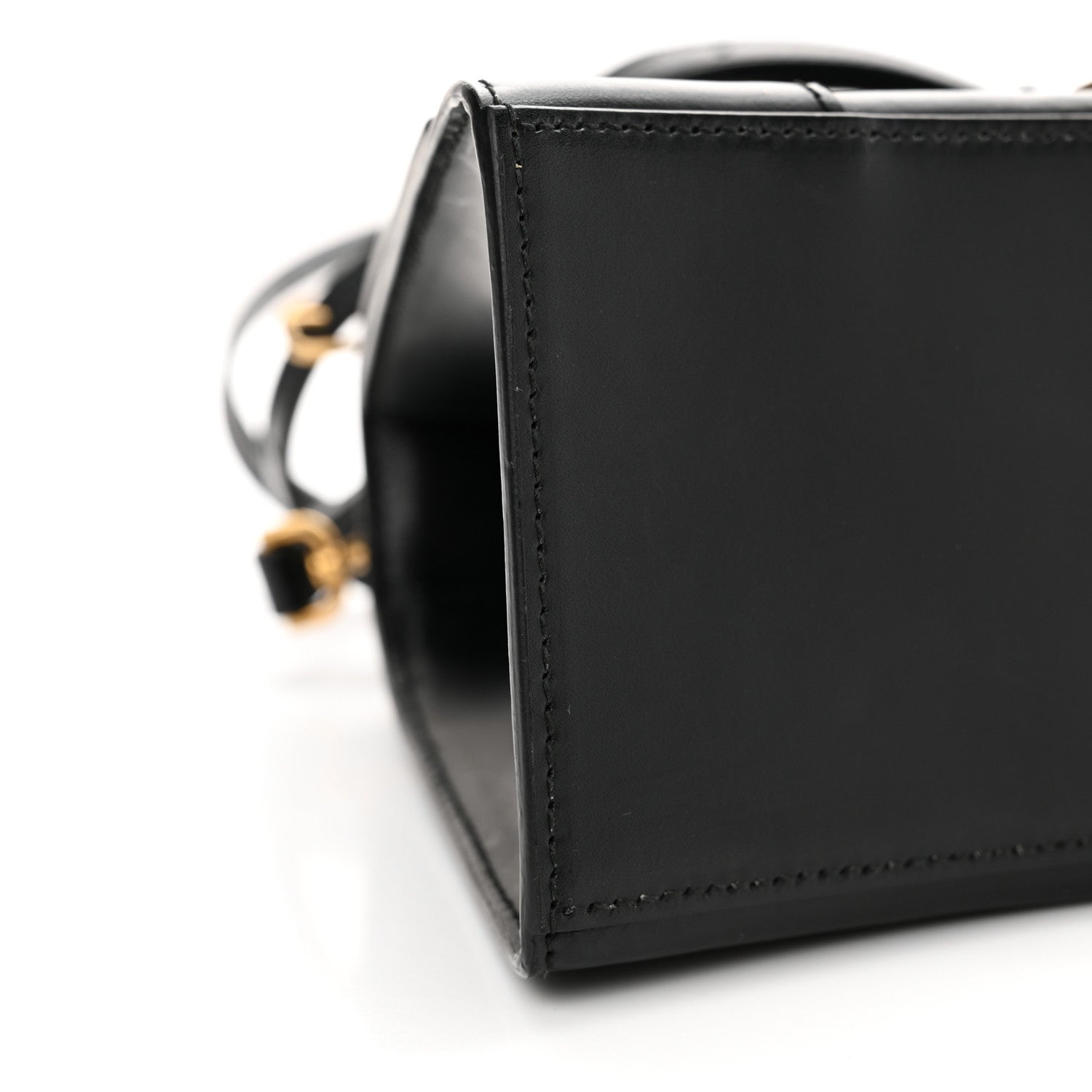 Balenciaga Shiny Box Calfskin Small Hourglass Top Handle Bag Black 10 of 11