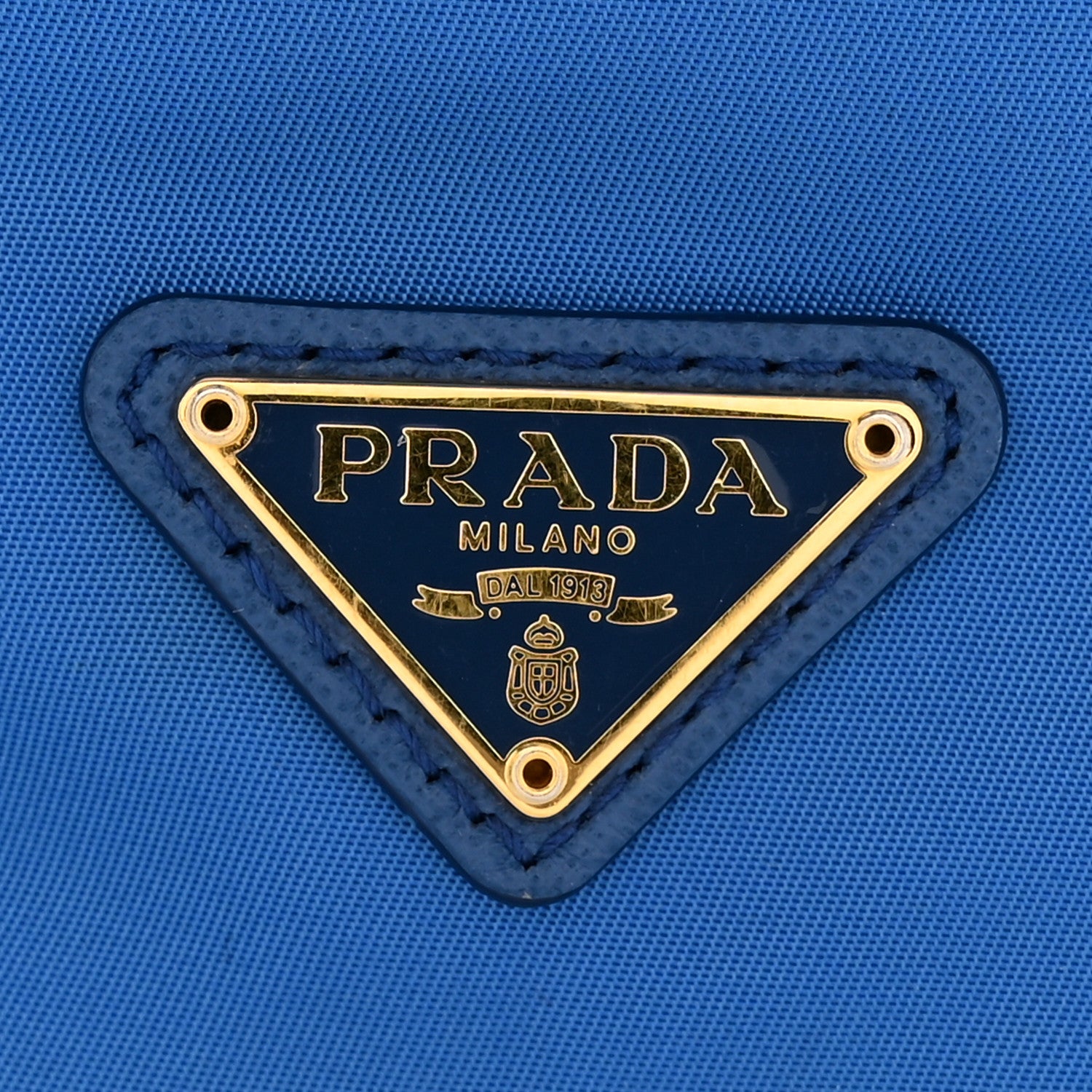 Prada Saffiano Tessuto Nylon Bucket Wristlet Bluette 8 of 9
