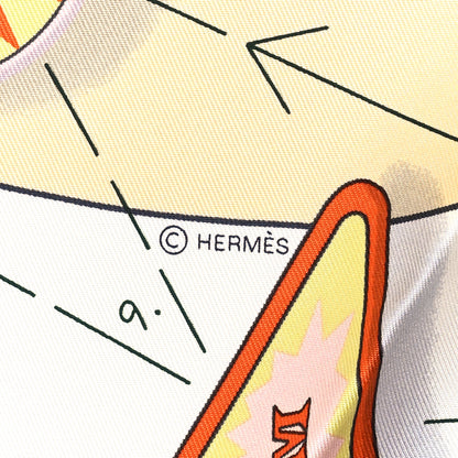 Hermes Silk Tea For Two Scarf 90 Vert Jade White 3 of 4