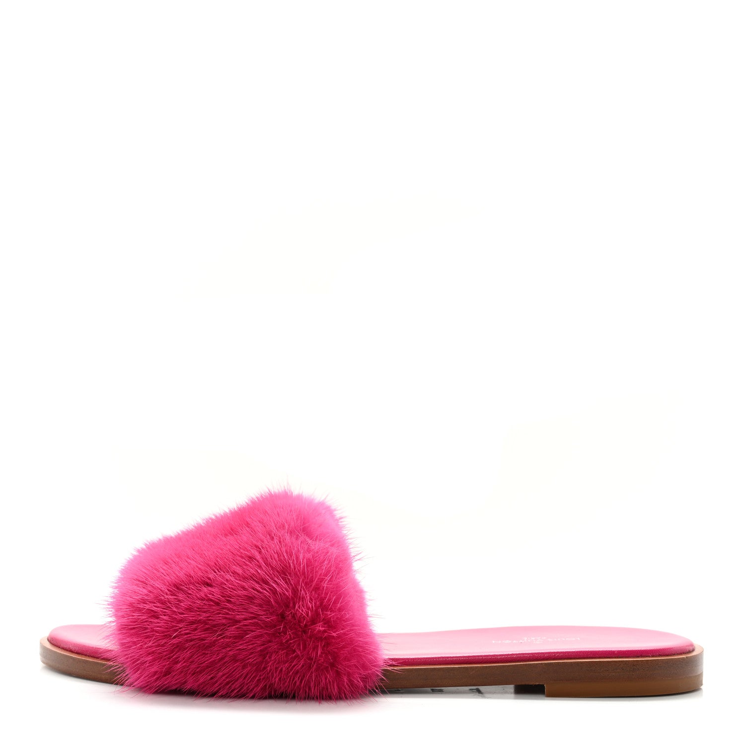 Louis Vuitton Mink Fur Lock It Flat Mule 37 Hot Pink 1 of 11
