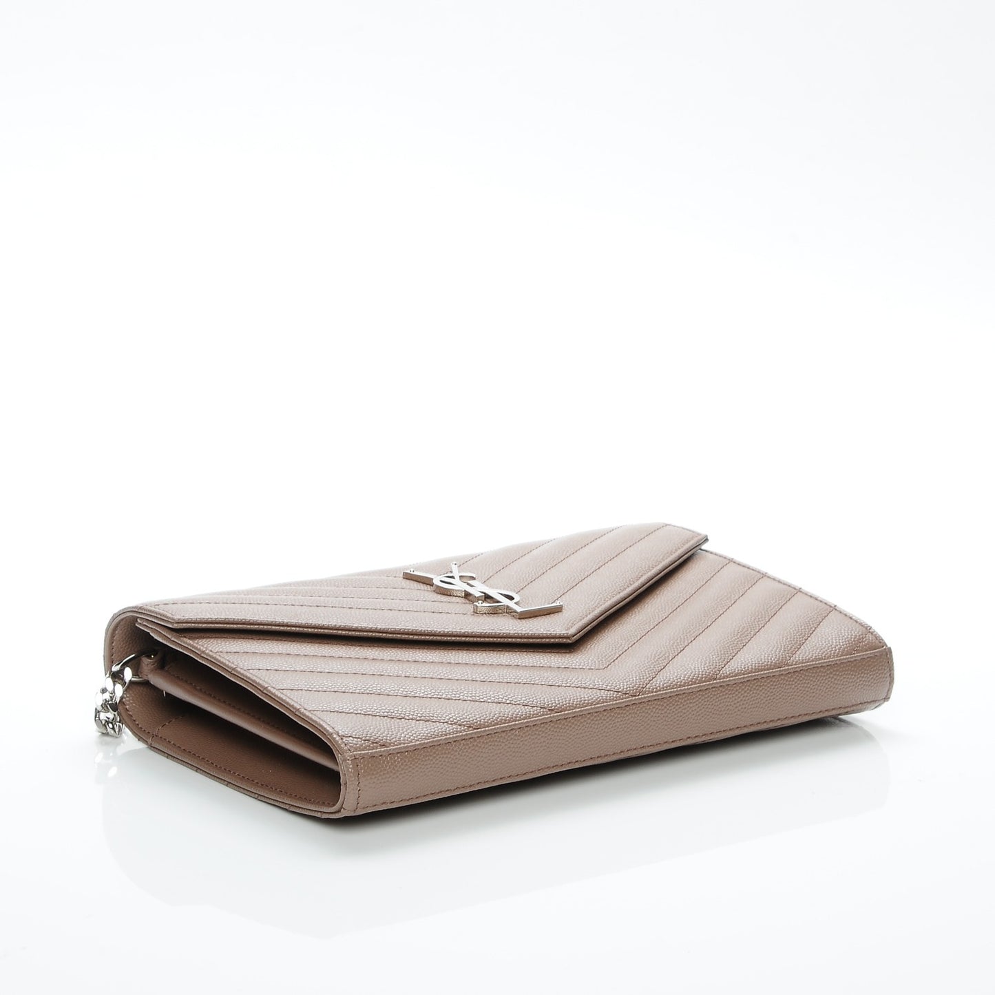 Grain De Poudre Matelasse Chevron Monogram Chain Wallet Fard