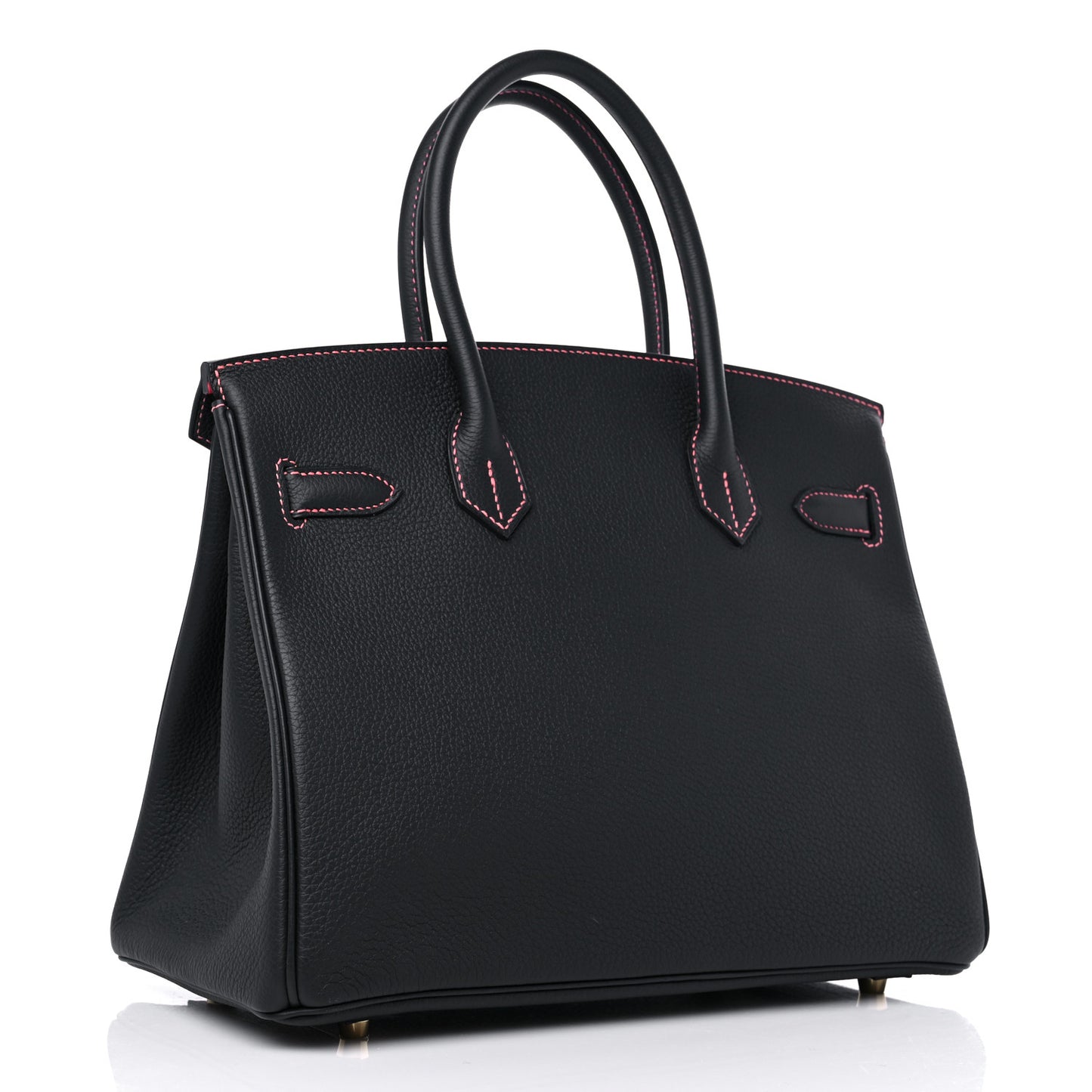 Togo Horseshoe Birkin 30 Plomb Rose Lipstick