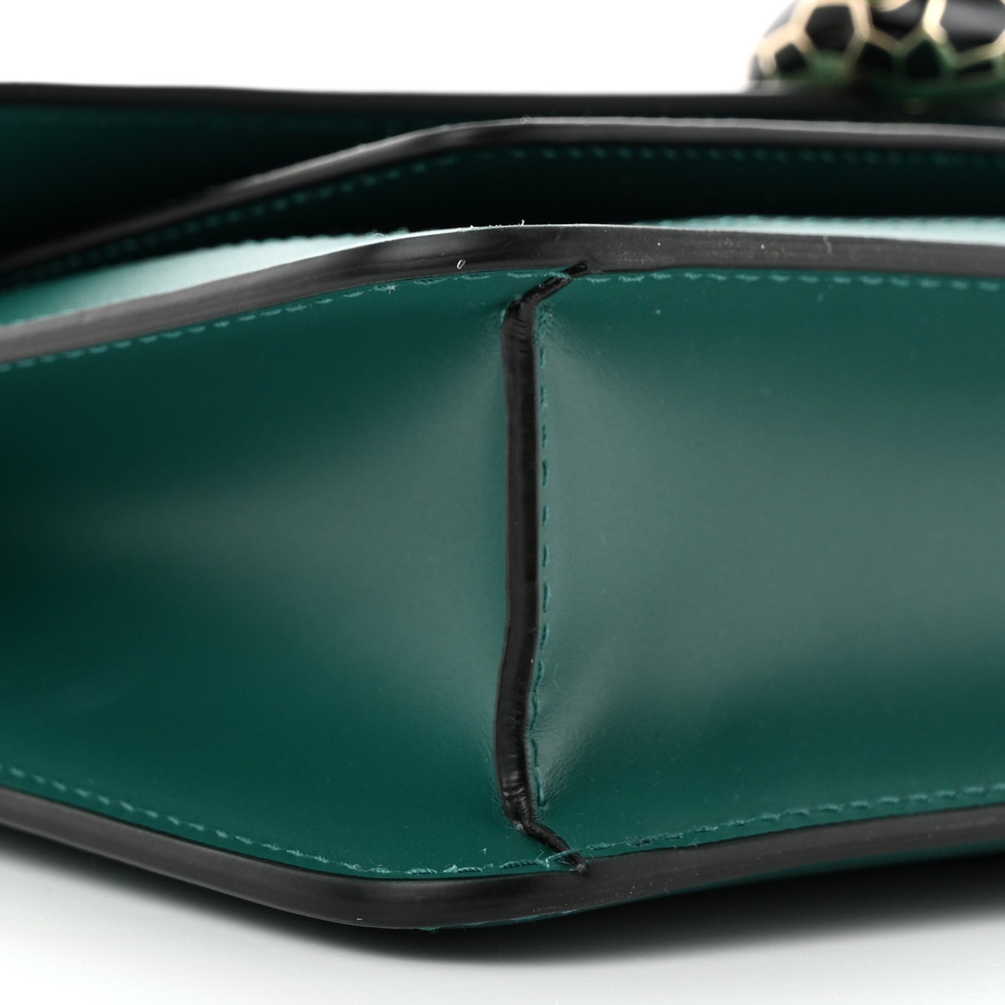 Calfskin Serpenti Forever East West Shoulder Bag Emerald Green