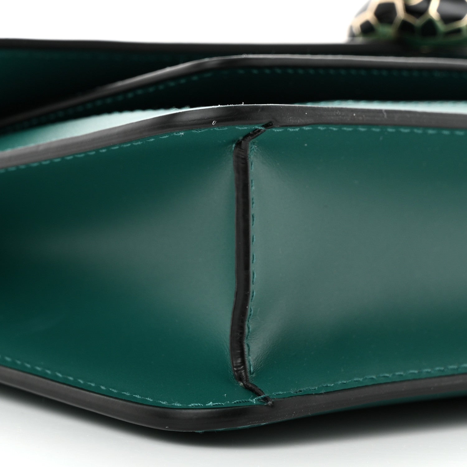 Bulgari Calfskin Serpenti Forever East West Shoulder Bag Emerald Green 9 of 10