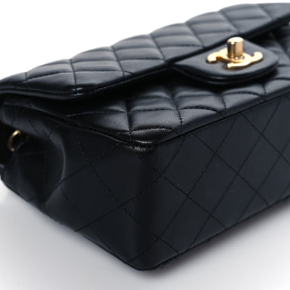 Chanel Lambskin Quilted Mini Rectangular Flap Black 9 of 10