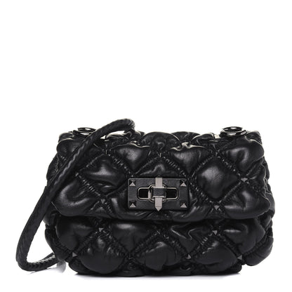 Valentino Garavani Nappa Small Spikeme Shoulder Bag Black 1 of 10