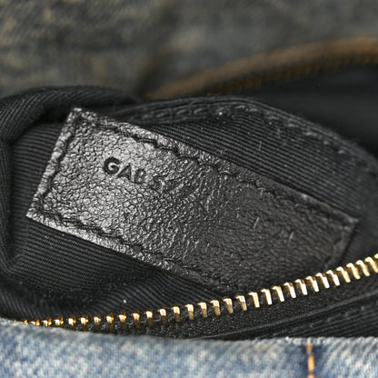 Saint Laurent Denim Quilted Small Loulou Puffer Monogram Chain Satchel Blue Cinnamon 7 of 11