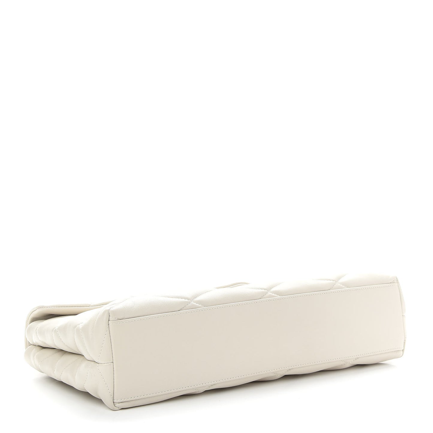 Lambskin Quilted Sade Puffer Envelope Clutch White