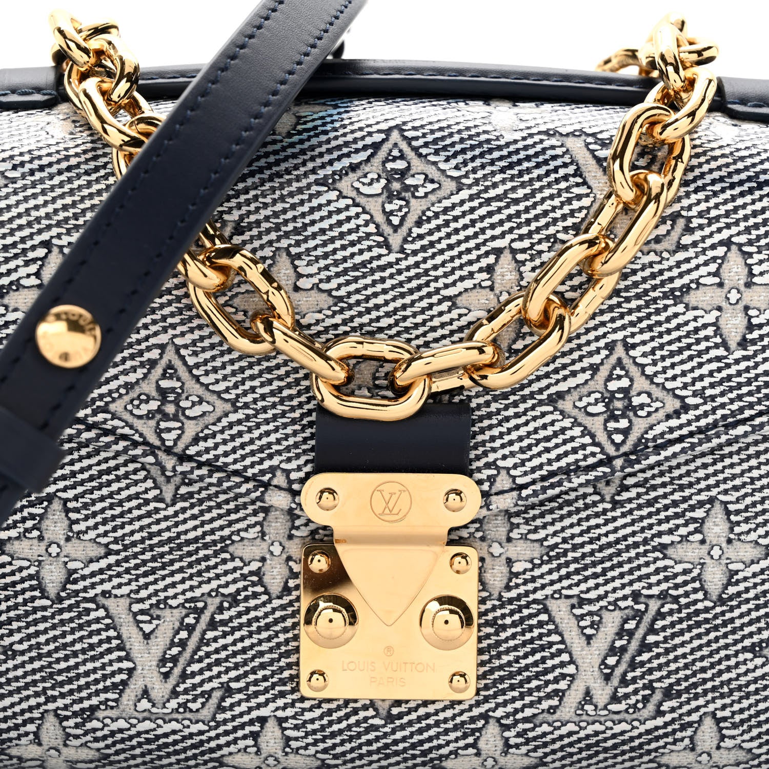 Louis Vuitton Monoglam Pochette Metis East West Blue 7 of 9