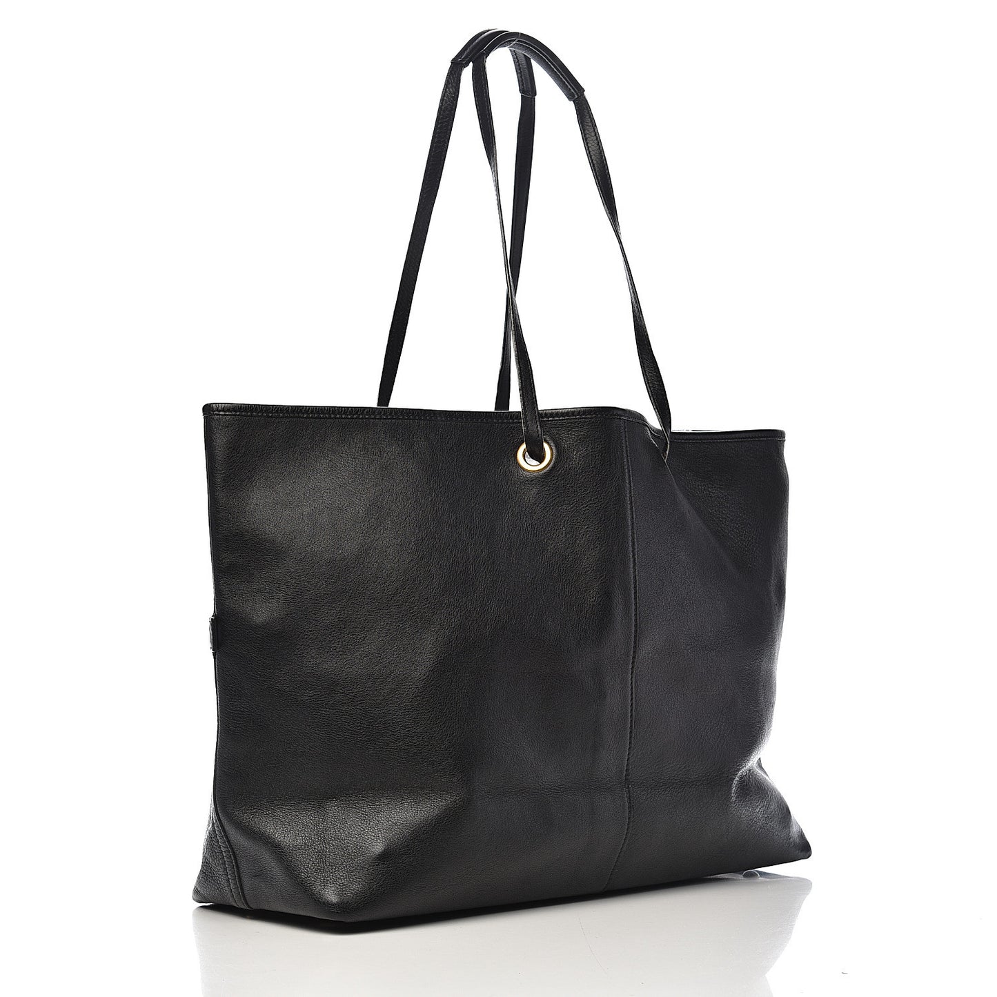 Calfskin Large Neo Double Reversible Tote Black