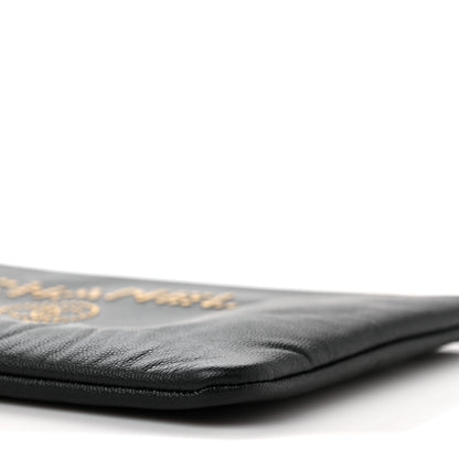 Chanel Caviar Studded Medium Deauville Pouch Black 9 of 9