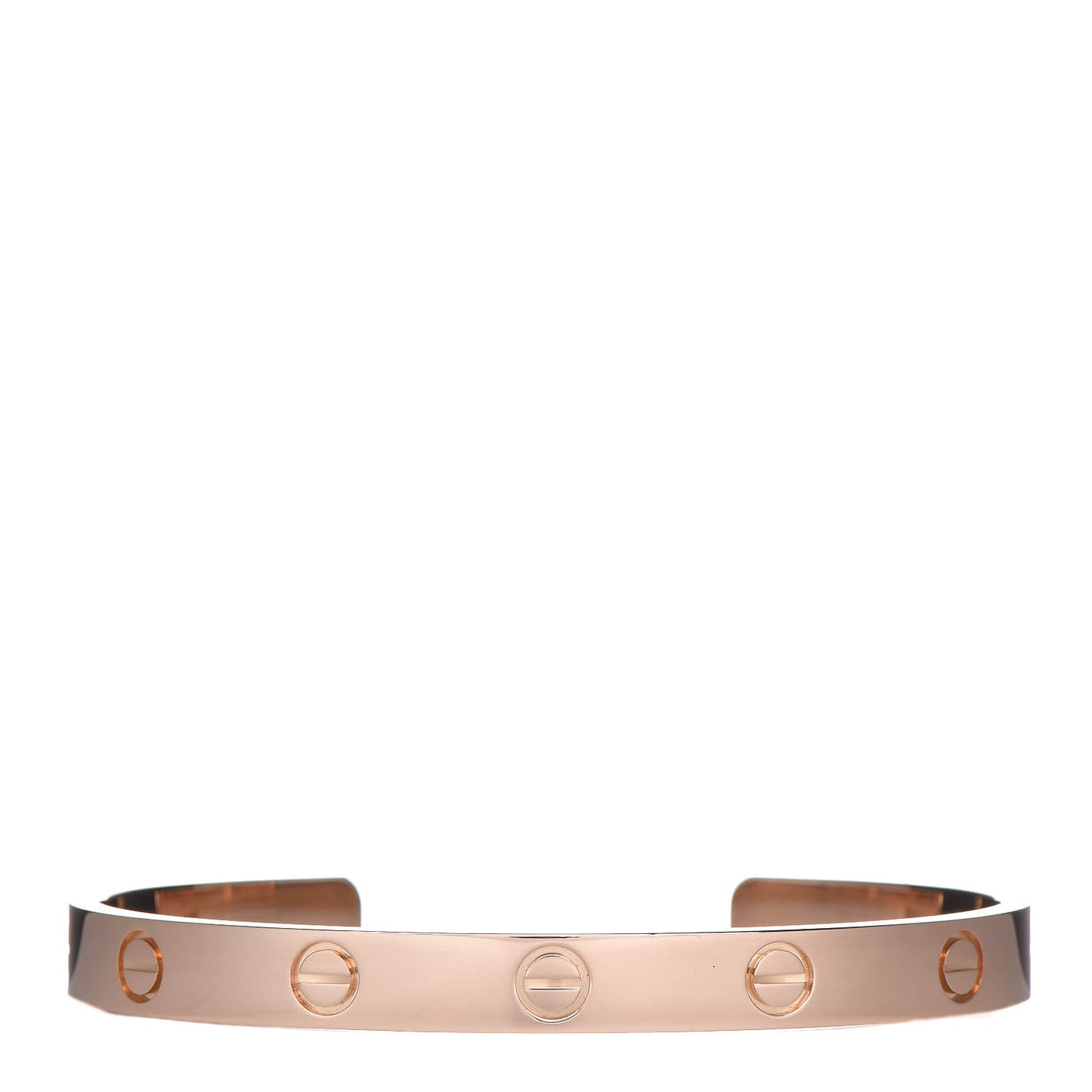 18K Pink Gold LOVE Cuff Bracelet 17