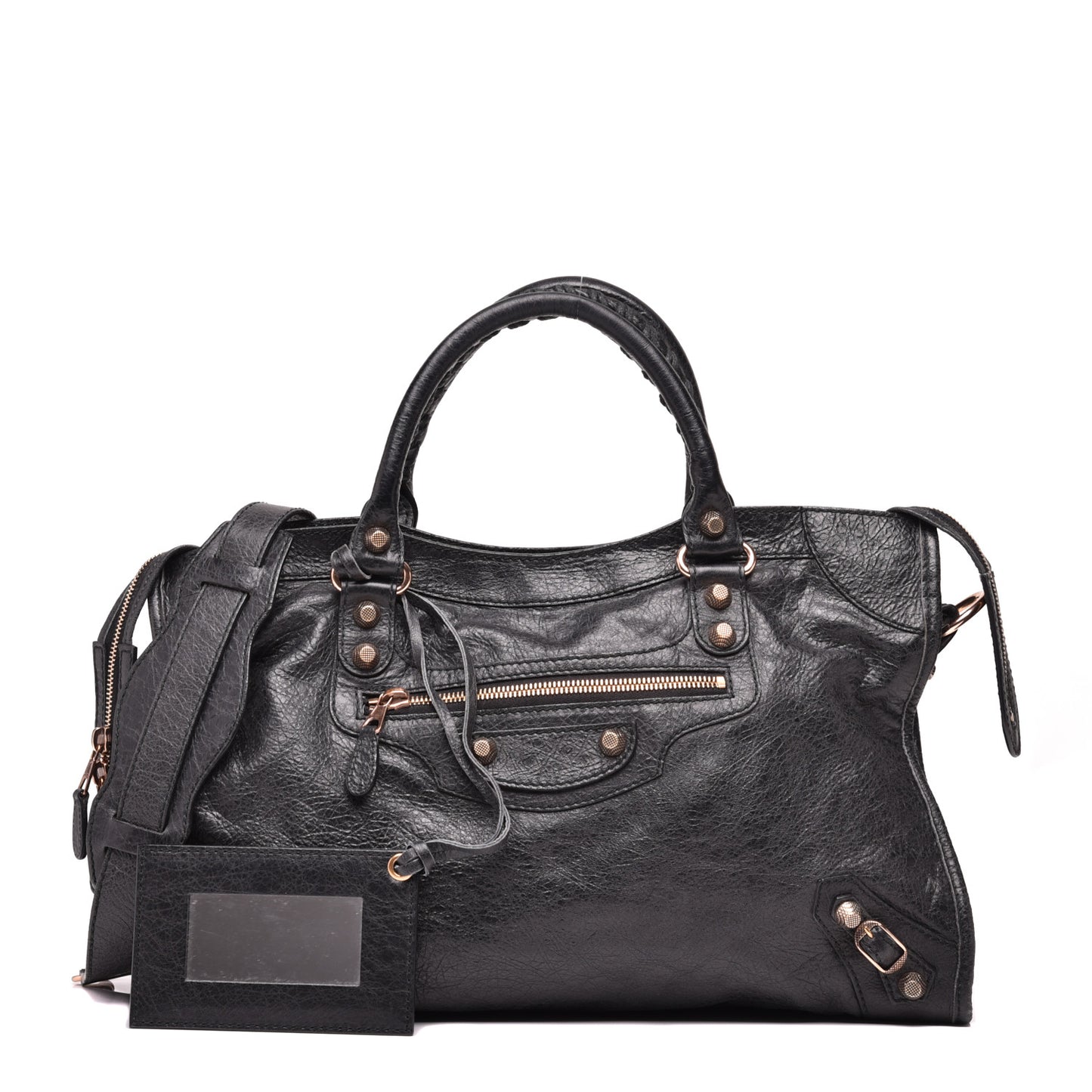 Agneau Giant 12 Rose Gold Hardware City Black