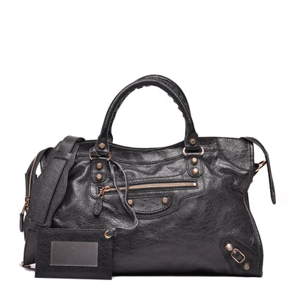 Balenciaga Agneau Giant 12 Rose Gold Hardware City Black 1 of 9