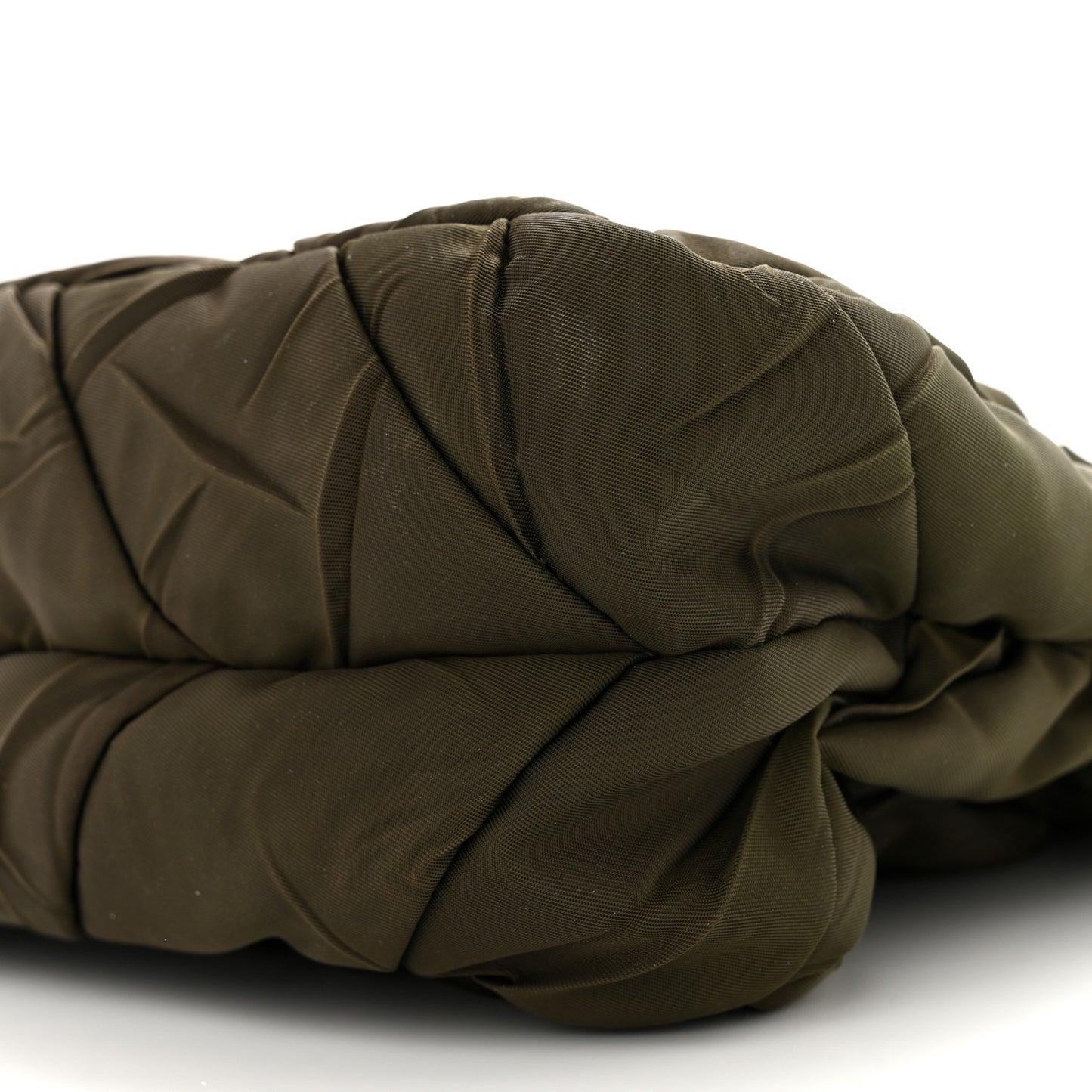 Tessuto Nylon Chevron Quilted Shoulder Bag Green