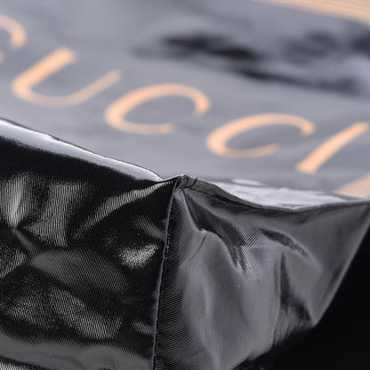 Gucci Patent Canvas Frame Logo Vertical Tote Black Crop 11 of 11