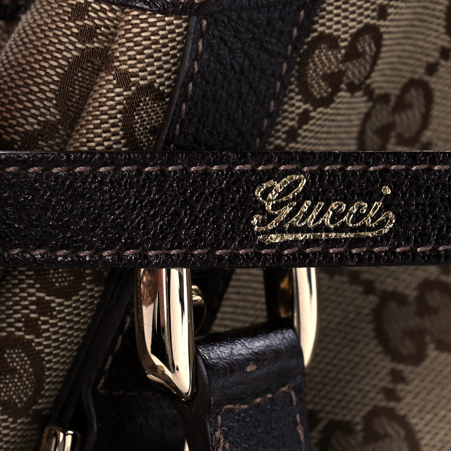 Gucci Monogram Medium Abbey Shoulder Bag Dark Brown 8 of 11