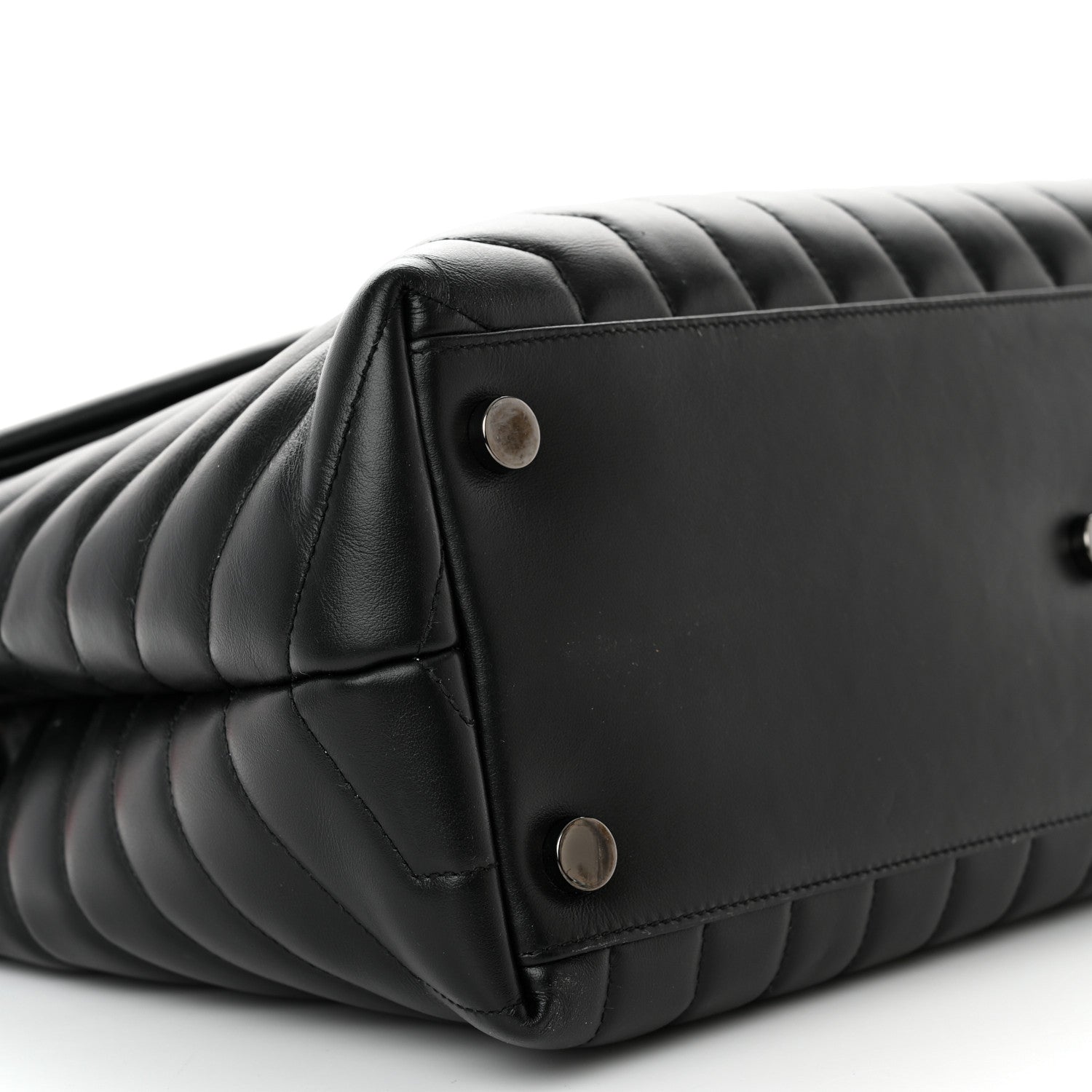 Saint Laurent Calfskin Y Quilted Monogram Monochrome Large Loulou Chain Satchel Black 9 of 21