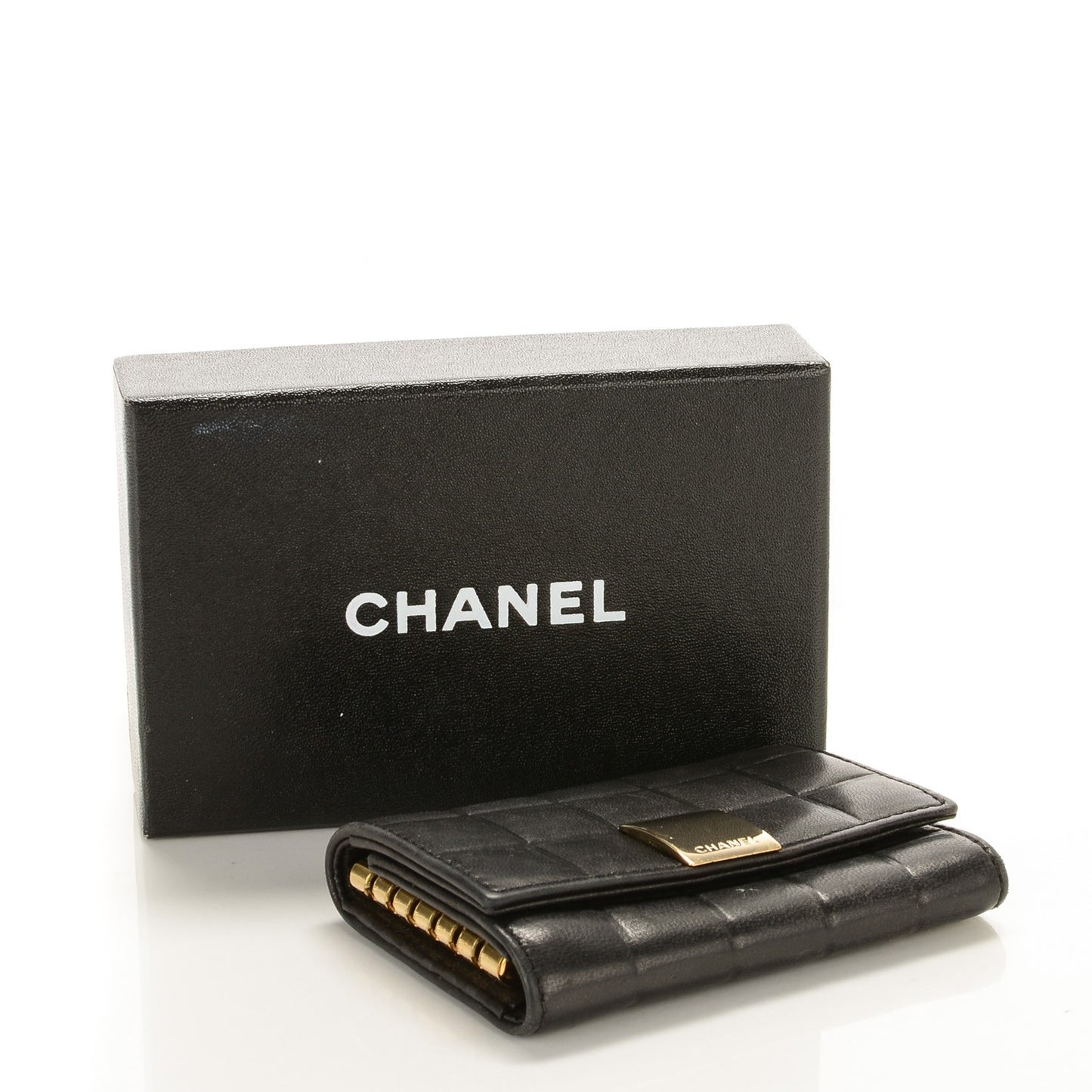 Lambskin Chocolate Bar 6 Key Holder Black