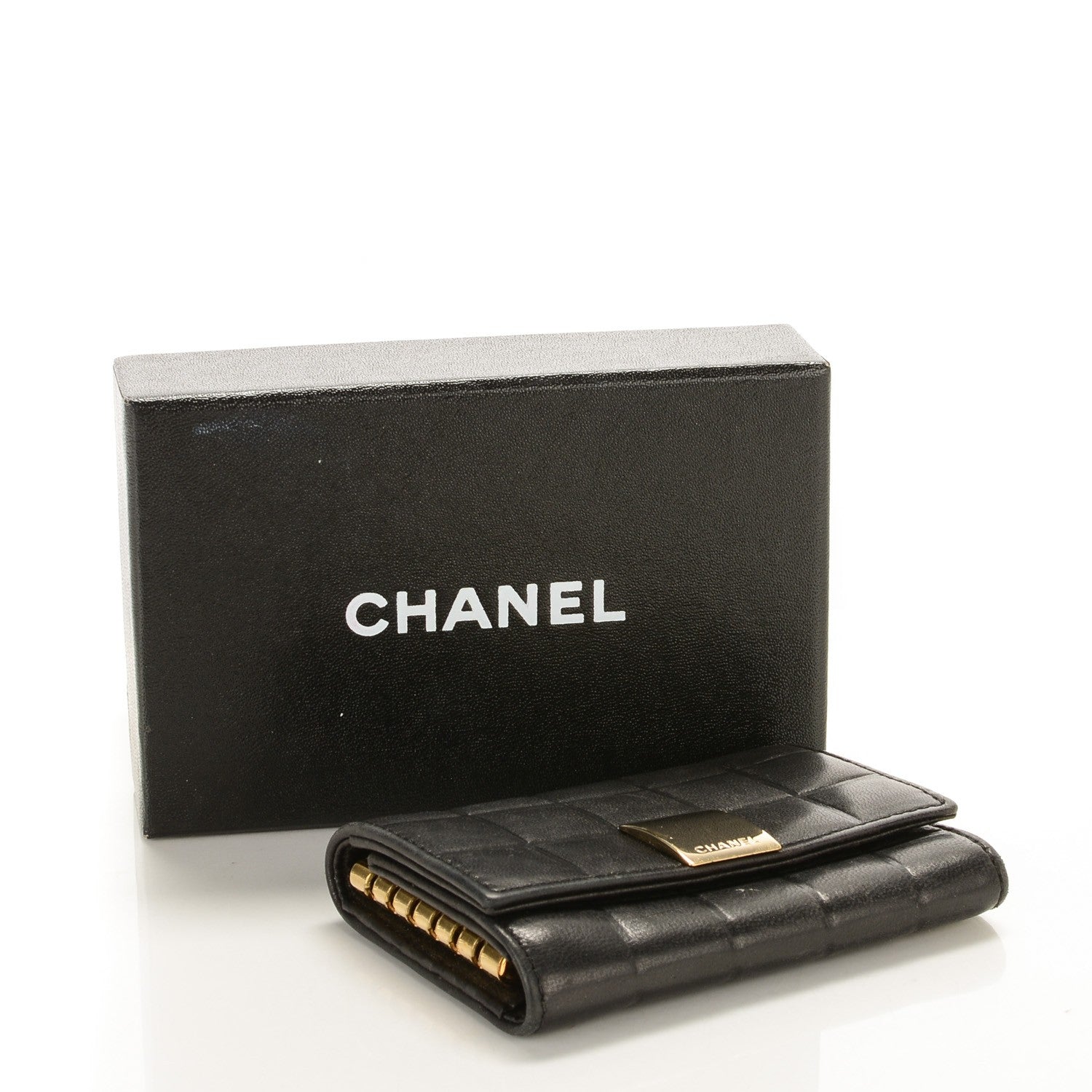 Chanel Lambskin Chocolate Bar 6 Key Holder Black 4 of 8
