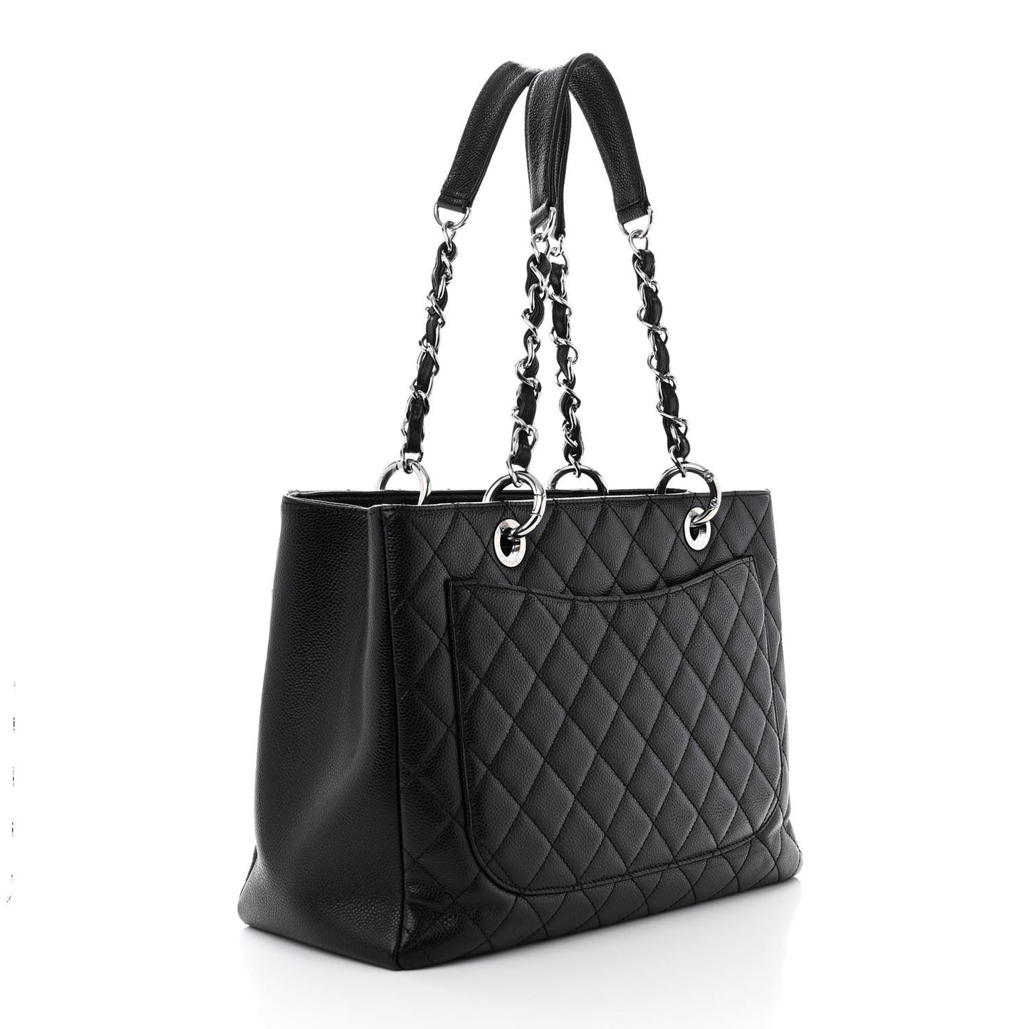 Caviar Quilted Grand Shopping Tote GST Black