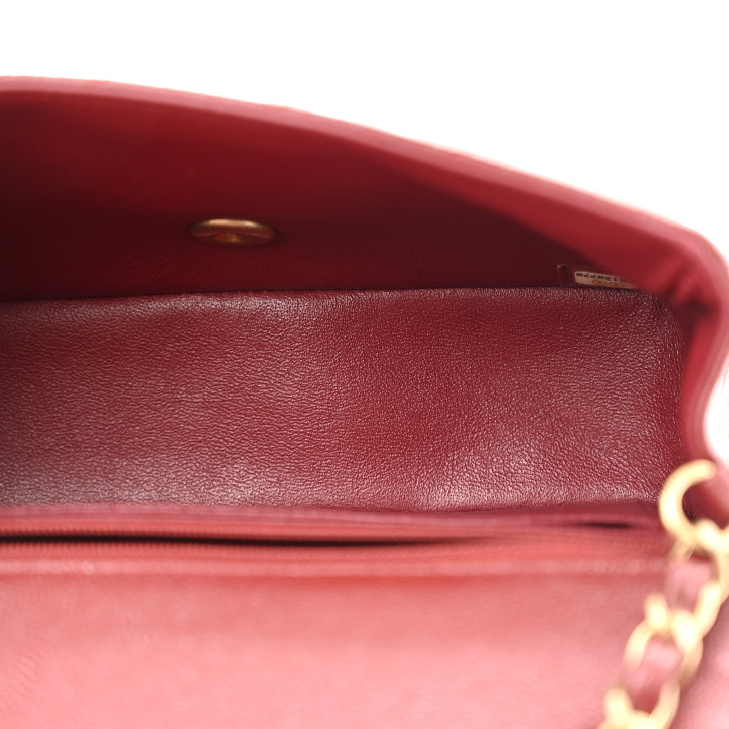 Pearly Caviar Quilted Mini Rectangular Flap Burgundy