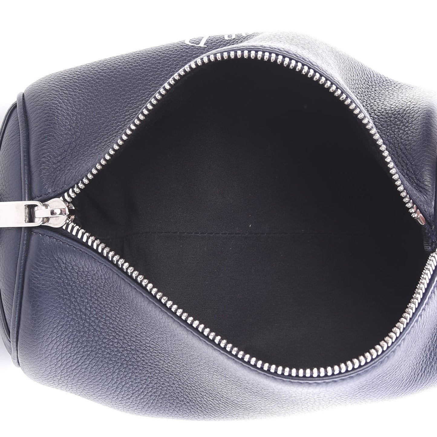 HOMME Grained Calfskin Mens Roller Pouch Navy Blue