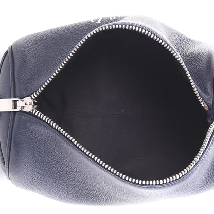 Christian Dior HOMME Grained Calfskin Mens Roller Pouch Navy Blue 4 of 9