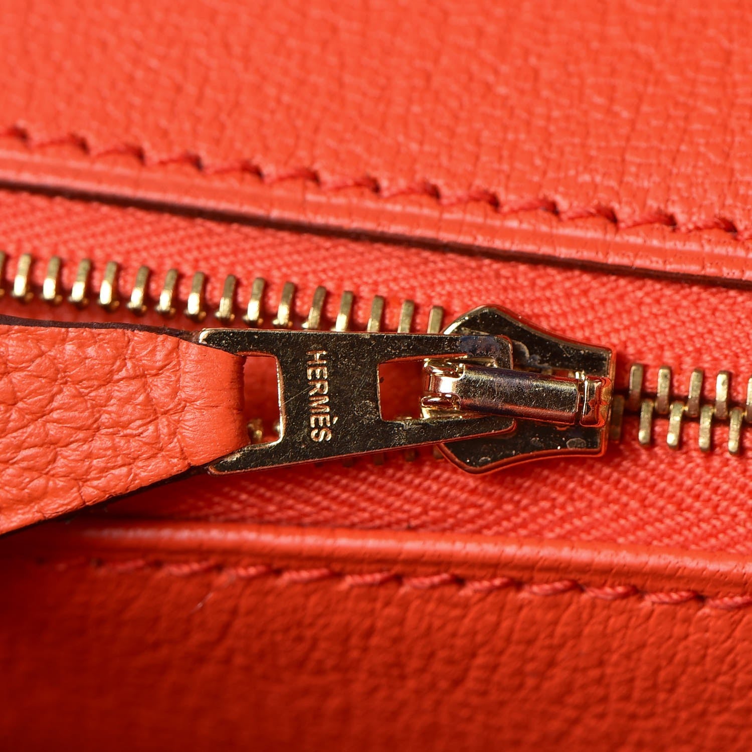 Hermes Togo Birkin 30 Orange Poppy 28 of 32