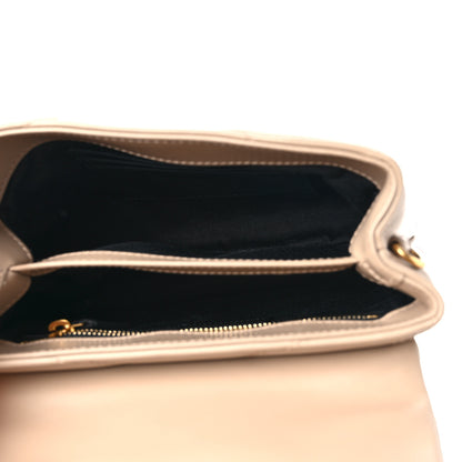 Saint Laurent Calfskin Y Quilted Monogram Toy Loulou Crossbody Bag Dark Beige 6 of 10