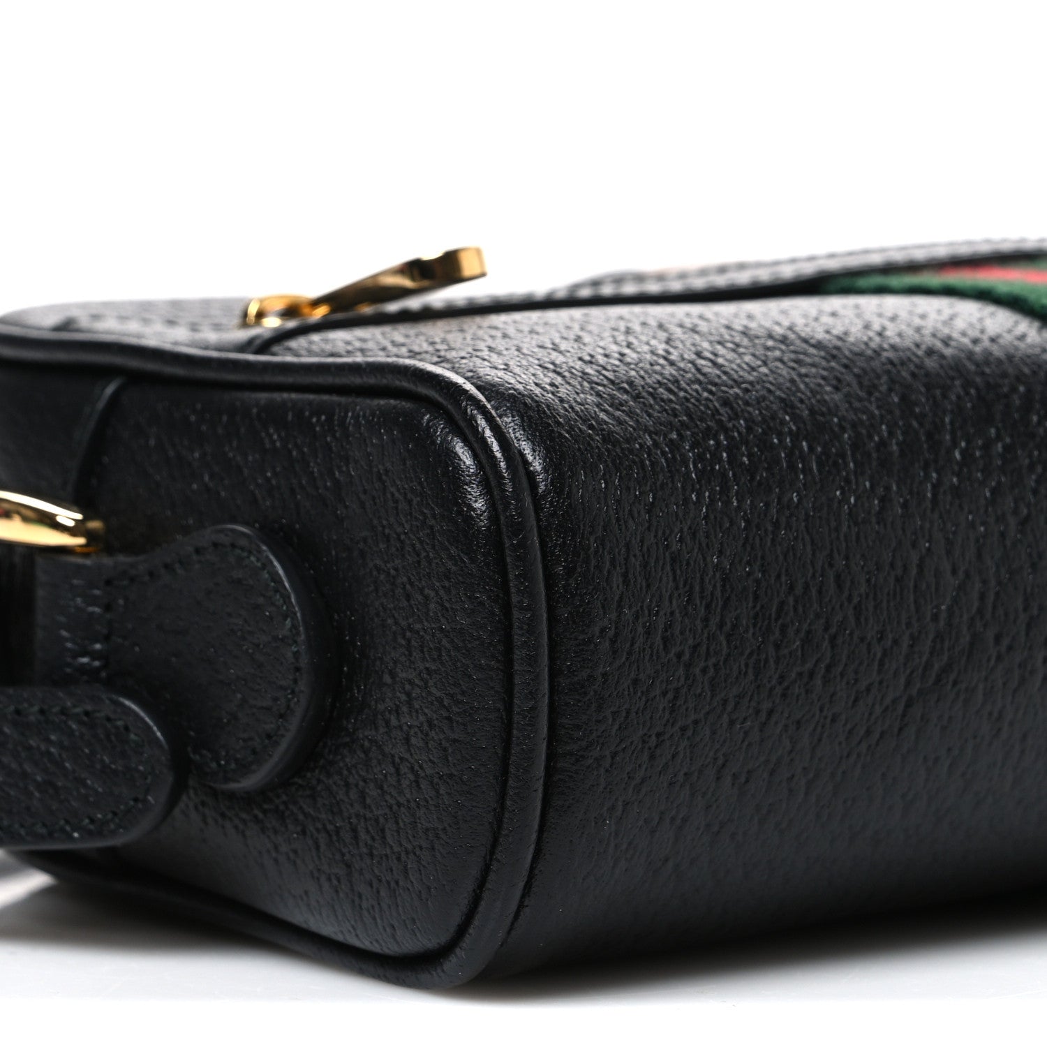 Gucci Calfskin Web Mini Ophidia Shoulder Bag Black 9 of 10