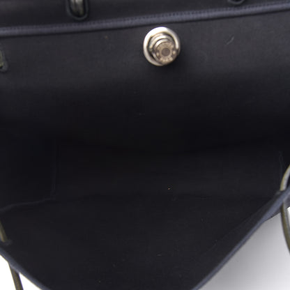 Hermes Toile Vache Calfskin Herbag 40 GM Bleu Marine 7 of 11