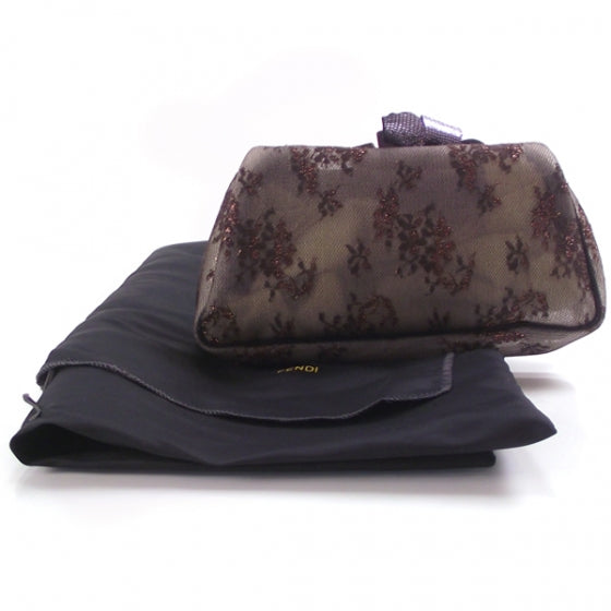 Fendi Lace Fall Leaves Borderline Clutch 2 of 10
