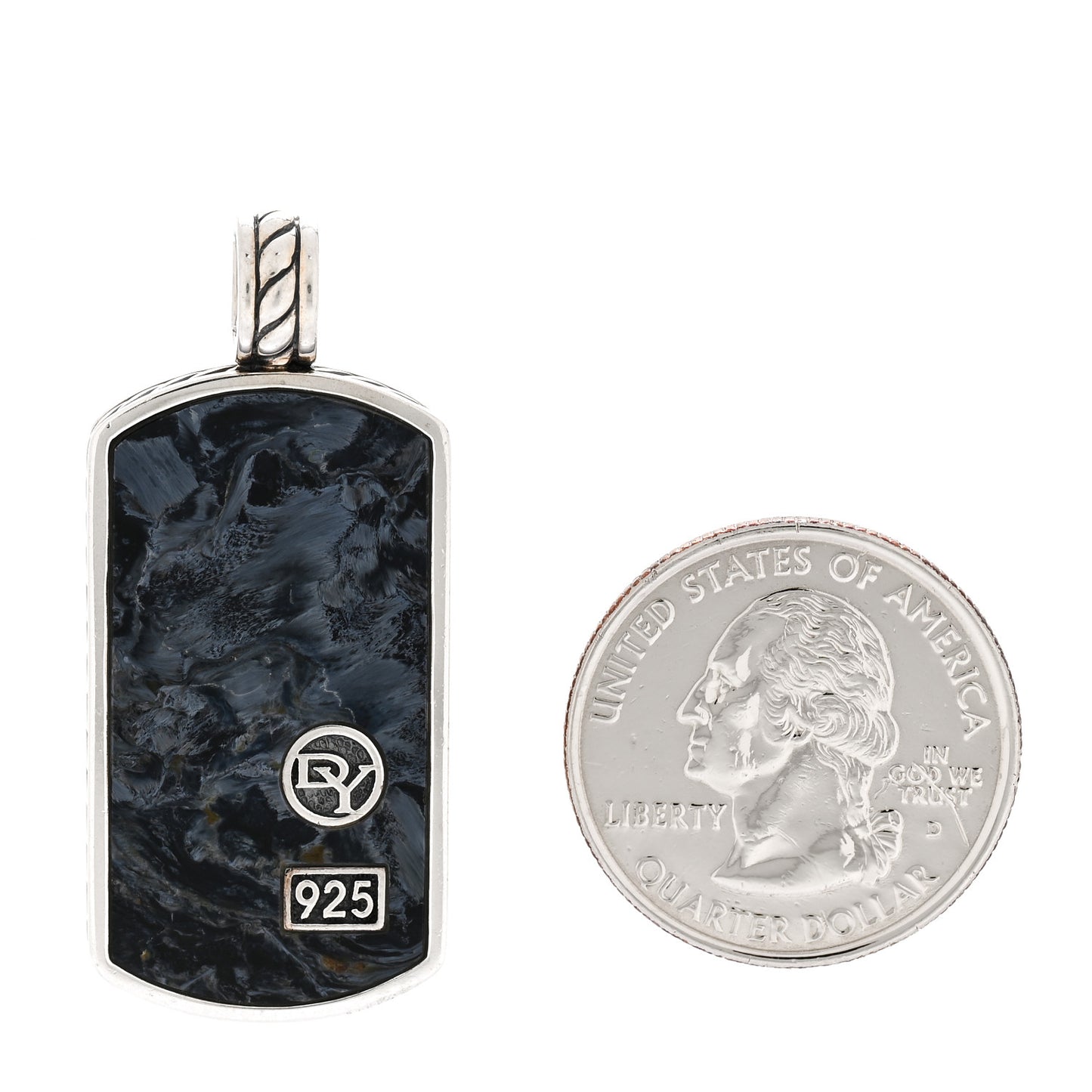 Sterling Silver Pietersite Dog Tag Pendant