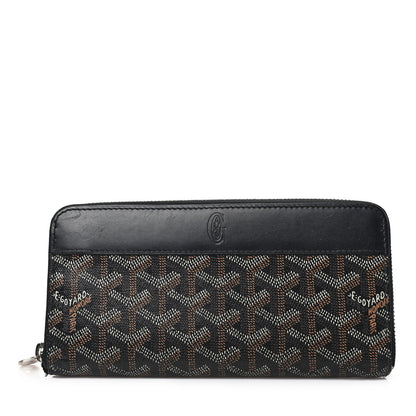 Goyard Goyardine Matignon Zip Around GM Wallet Black 1 of 6
