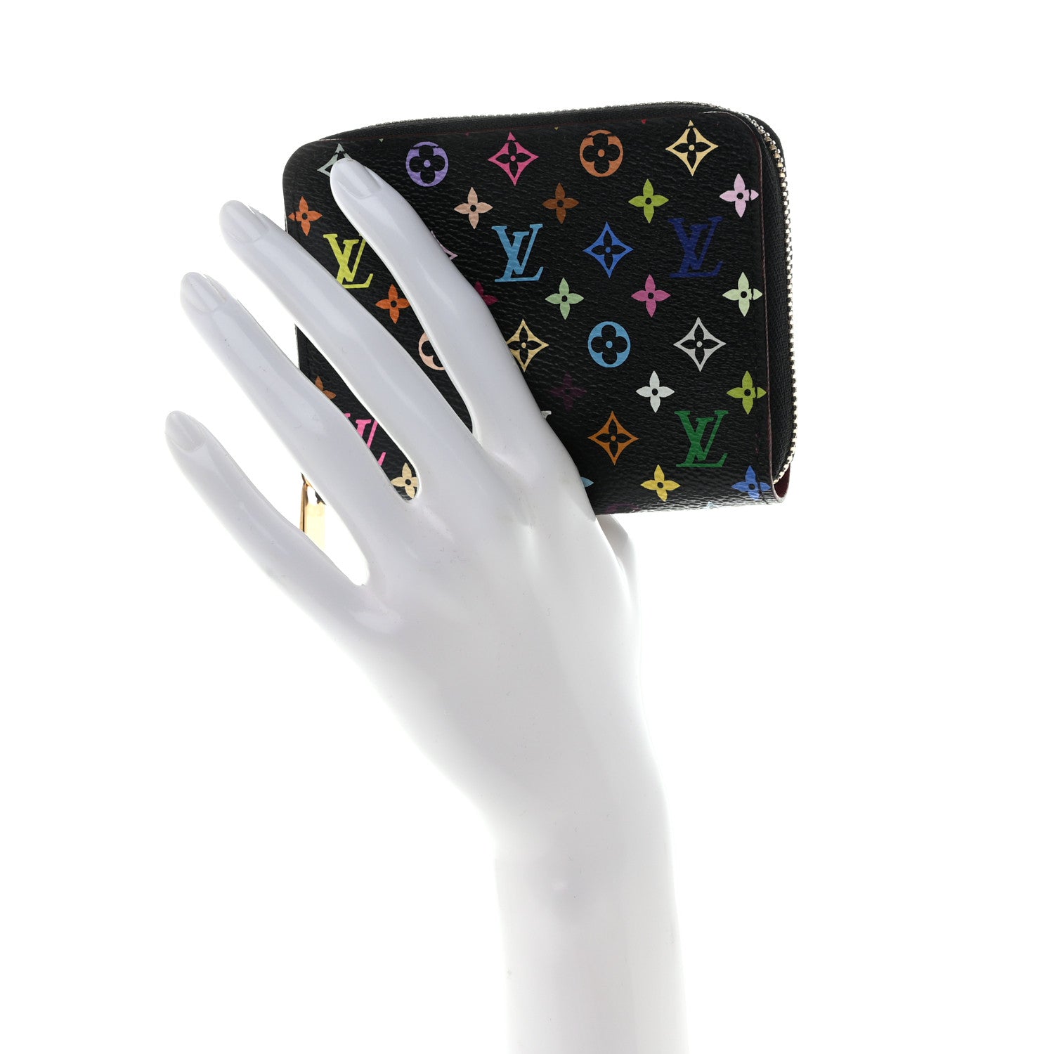 Louis Vuitton Monogram Multicolor Zippy Coin Purse Black Grenade 2 of 7