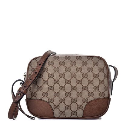 Gucci Monogram Mini Bree Messenger Bag Beige Tabacco 1 of 9
