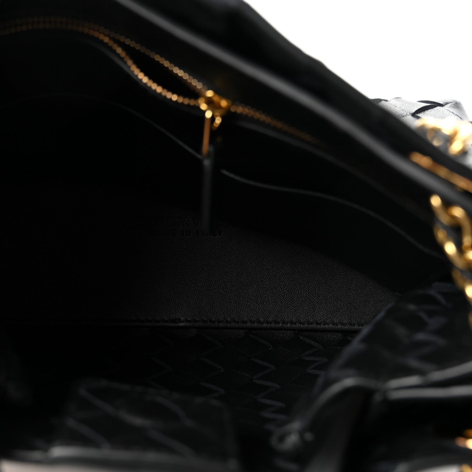 Bottega Veneta Nappa Intrecciato Small Andiamo With Chain Shoulder Bag Black 5 of 9