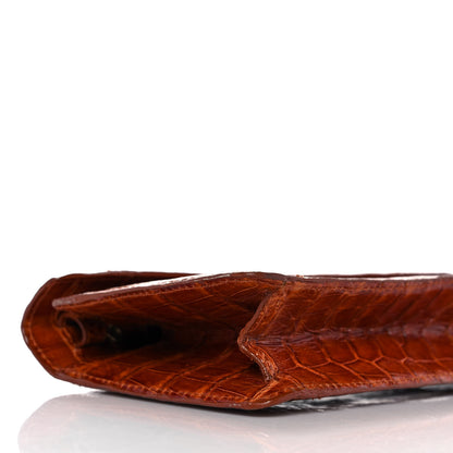 Nancy Gonzalez Crocodile Envelope Clutch Brown 7 of 8