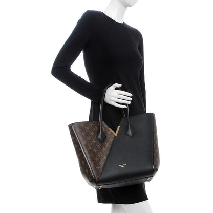 Louis Vuitton Calfskin Monogram Kimono Tote Black 2 of 7